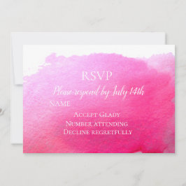 Convite Confirmação de casamento em aquarela moderna rosa
