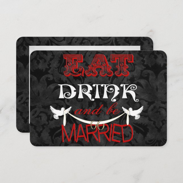 Convite Confirmação de Casamento em Damasco (Frente/Verso)