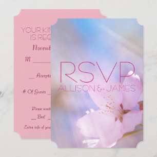 Convite Confirmação de casamento personalizável com flor d