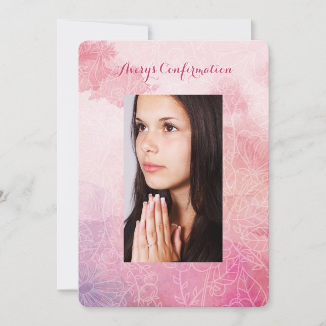 Convite Confirmação de Foto Floral (Frente)