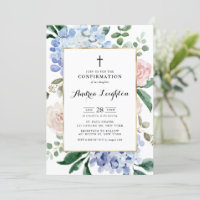 Confirmação de Hydrangeas Azuis e Rosas Rosa