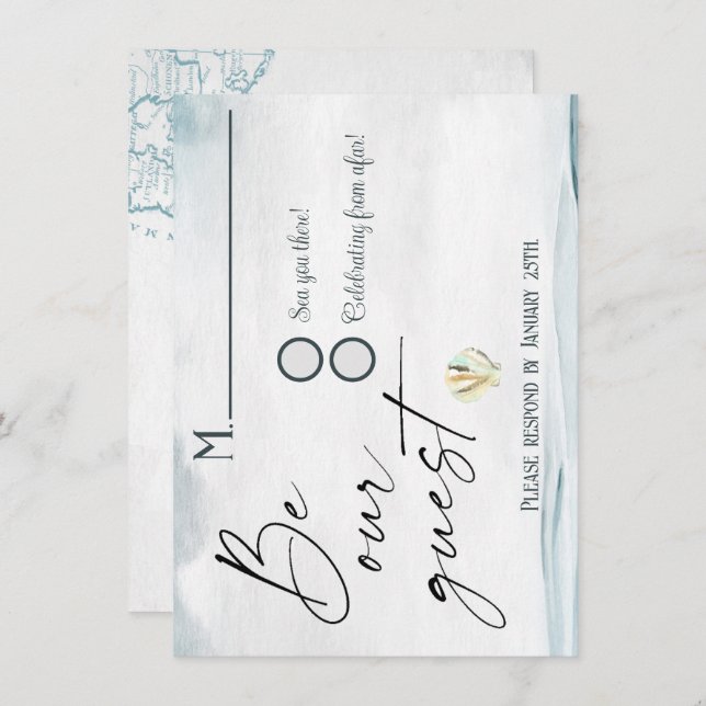 Convite Confirmação de presença náutica  (Frente/Verso)