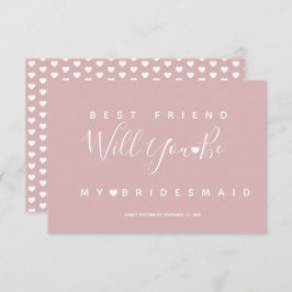 Convite Confirmação de Presença para Damas de Honra Rosa e