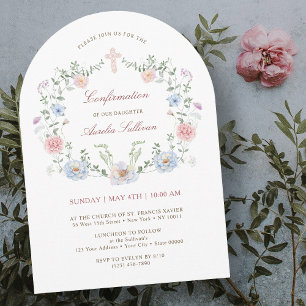 Convite Confirmação de Quadro Floral Elegante