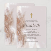 Confirmação De Sua Dourada Cruzada De Aquarela