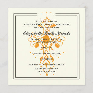 Convite Confirmação do Batismo da Primeira Comunhão da Cru