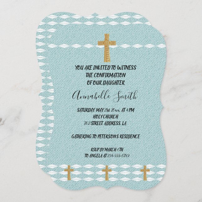 Convite CONFIRMAÇÃO DO Cristo Cruz de Jesus (Frente/Verso)