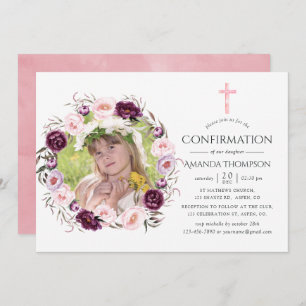 Convite Confirmação do Deep Velvet e do Bush Pink