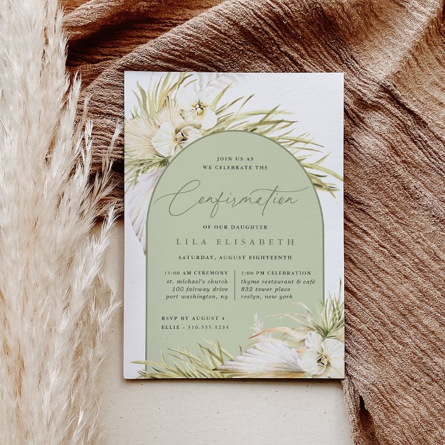 Convite Confirmação dos Trópicos Vintage (Criador carregado)