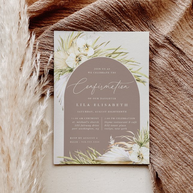 Convite Confirmação dos Trópicos Vintage (Criador carregado)