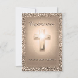 Convite Confirmação Pálida Rosa Cross