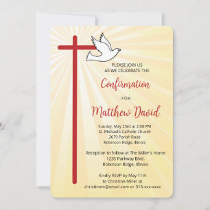 Convite Confirmação para Raios Dourados de Portas Cruzadas