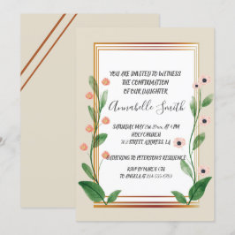 Convite CONFIRMAÇÃO sofisticada Clássica e Elegante