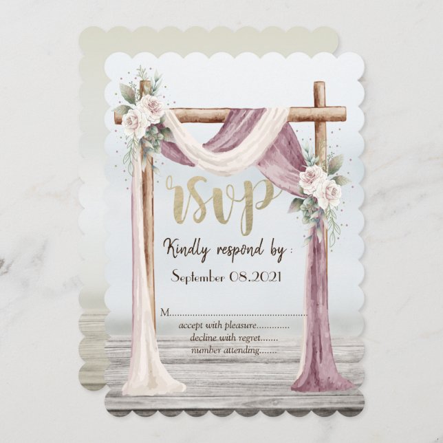 Convite Confirme presença no Beach Arbor (Frente/Verso)