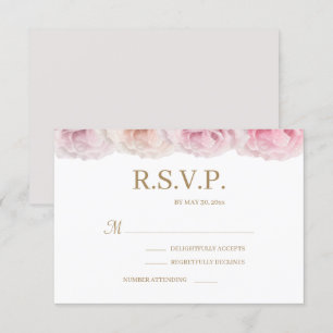 Convite Confirme Presença para Casamento Floral Elegante c