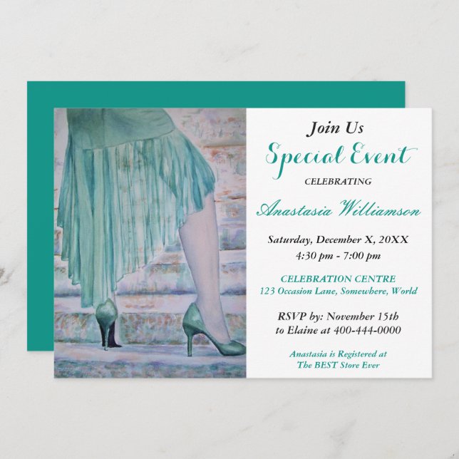 CONVITE CONGRATULAÇÕES PARA O EVENTO DA FESTA DE SUCESSO (Frente/Verso)