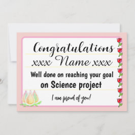 Convite Congratulations Fantastic Effort Today Card