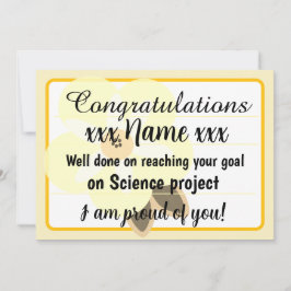 Convite Congratulations Fantastic Effort Today Card