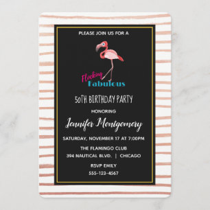 Convite Congregação fabulosa com aniversário cor-de-ros