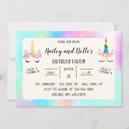 Convite Conjunta de Aniversário do Unicórnio