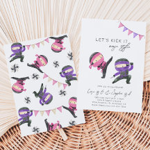 Convite Conjunta Ninja Birthday | Girl Ninja