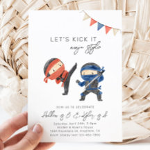 Convite Conjunta Ninja Birthday | Parte Karate