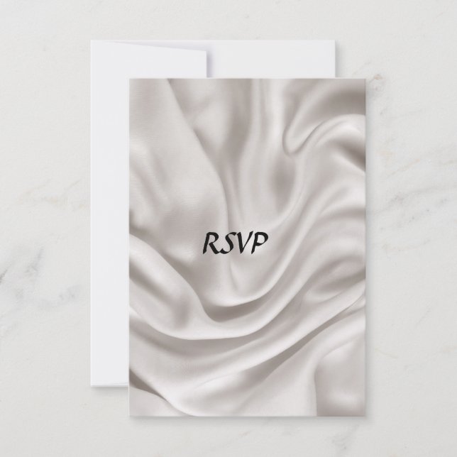 Convite Conjunto de Casamento Creme RSVP (Frente)