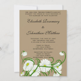 Convite Conjunto de casamento de flores de margarida Gerbe