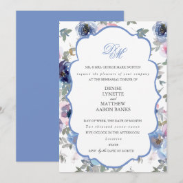 Convite Conjunto de Casamento Terno Cornflower Azul Convit