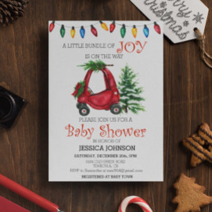 Convite Conjunto de Chamada de Natal Bebê Caminhão