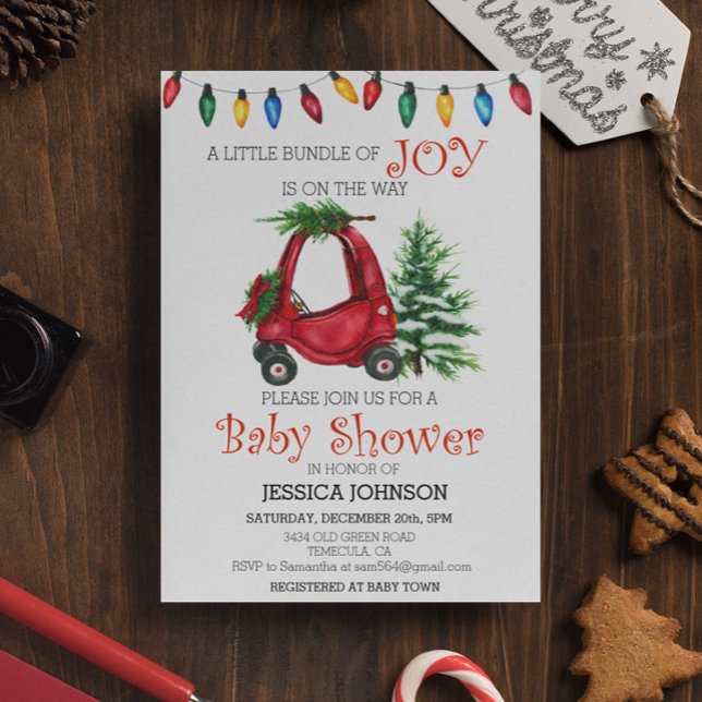 Convite Conjunto de Chamada de Natal Bebê Caminhão (Criador carregado)