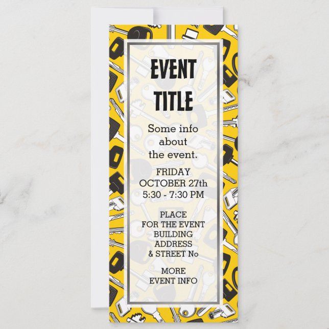 Convite Conjunto de Chaves de Fundo (Frente)