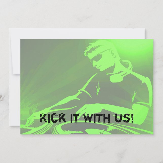 Convite Conjunto de emperramento de DJ (Frente)