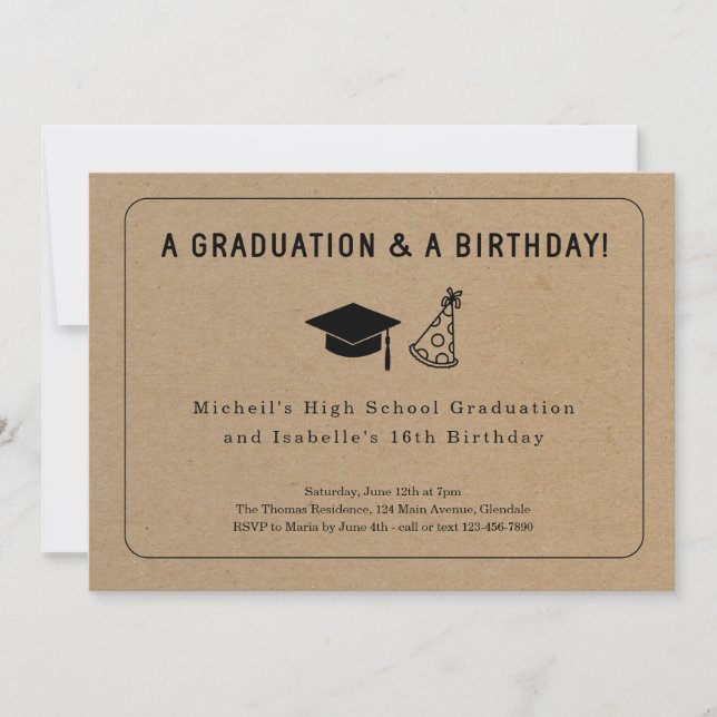 Convite Conjunto de Formatura e Festa de Aniversár (Frente)