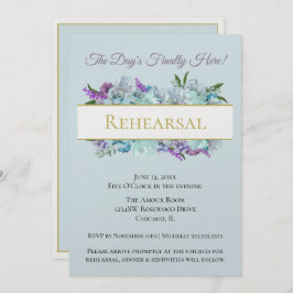 Convite Conjunto de Noiva Azul Turquesa Rústico para Casam