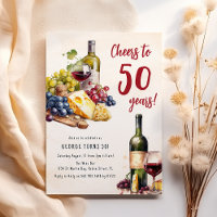 Conjunto de Queijo e Vinho para 50º Aniversário Ad