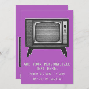 Convite Conjunto de Televisão Retro de Arte pop