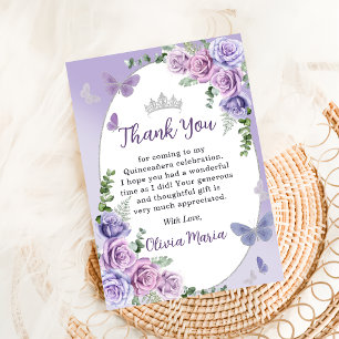 Convite Conjunto de Tiara Floral Roxo para Quinceañera Car
