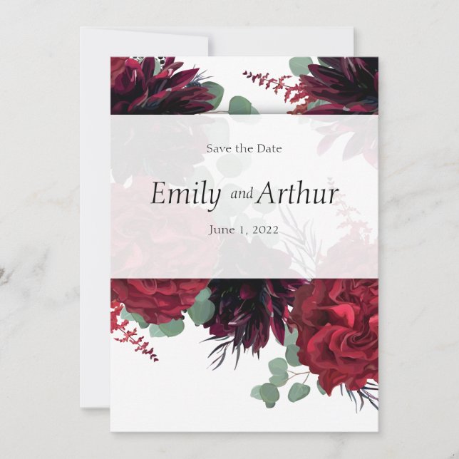 Convite Conjunto vermelho e branco de adega 10 Salvar a Da (Frente)