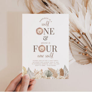 Convite Conjunto Wild One e Four Ever Wild