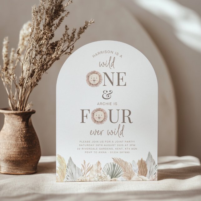 Convite Conjunto Wild One e Four Ever Wild Arch (Criador carregado)
