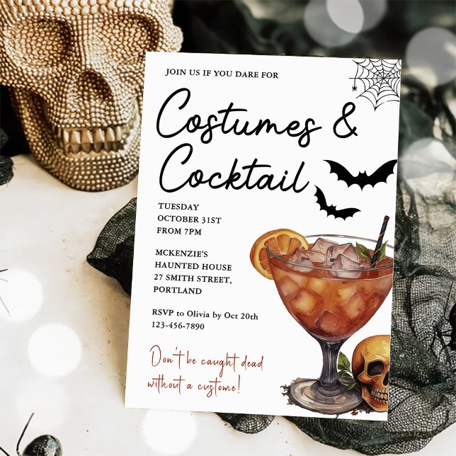 Convite Conjuntos de Halloween e Cocktails (Criador carregado)