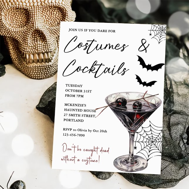 Convite Conjuntos de Halloween e Cocktails (Criador carregado)