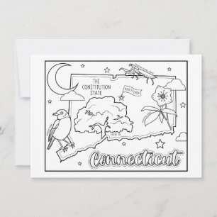 Convite Connecticut colagem colorida