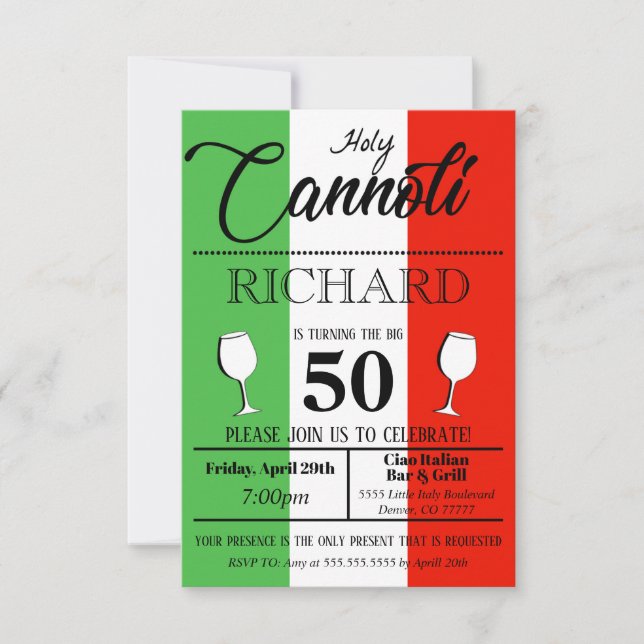 Convite Connoli Birthday Invite (Frente)