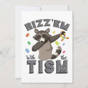 Convite Consciência do Autismo Rizz'em com O Opposum Tism 