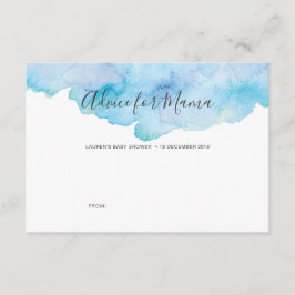 Convite Conselho azul do chá de fraldas da aguarela para o