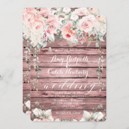 Convite Conselho de Casamento de Blush & Blooms Rosa de Ma