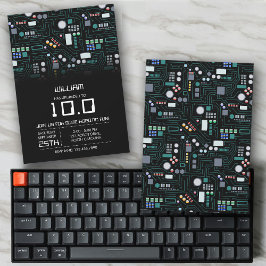 Convite Conselho de circuito de computador, crianças, Fest