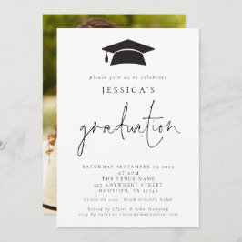 Convite Conselho Mortar de Foto para Graduação Moderno 202